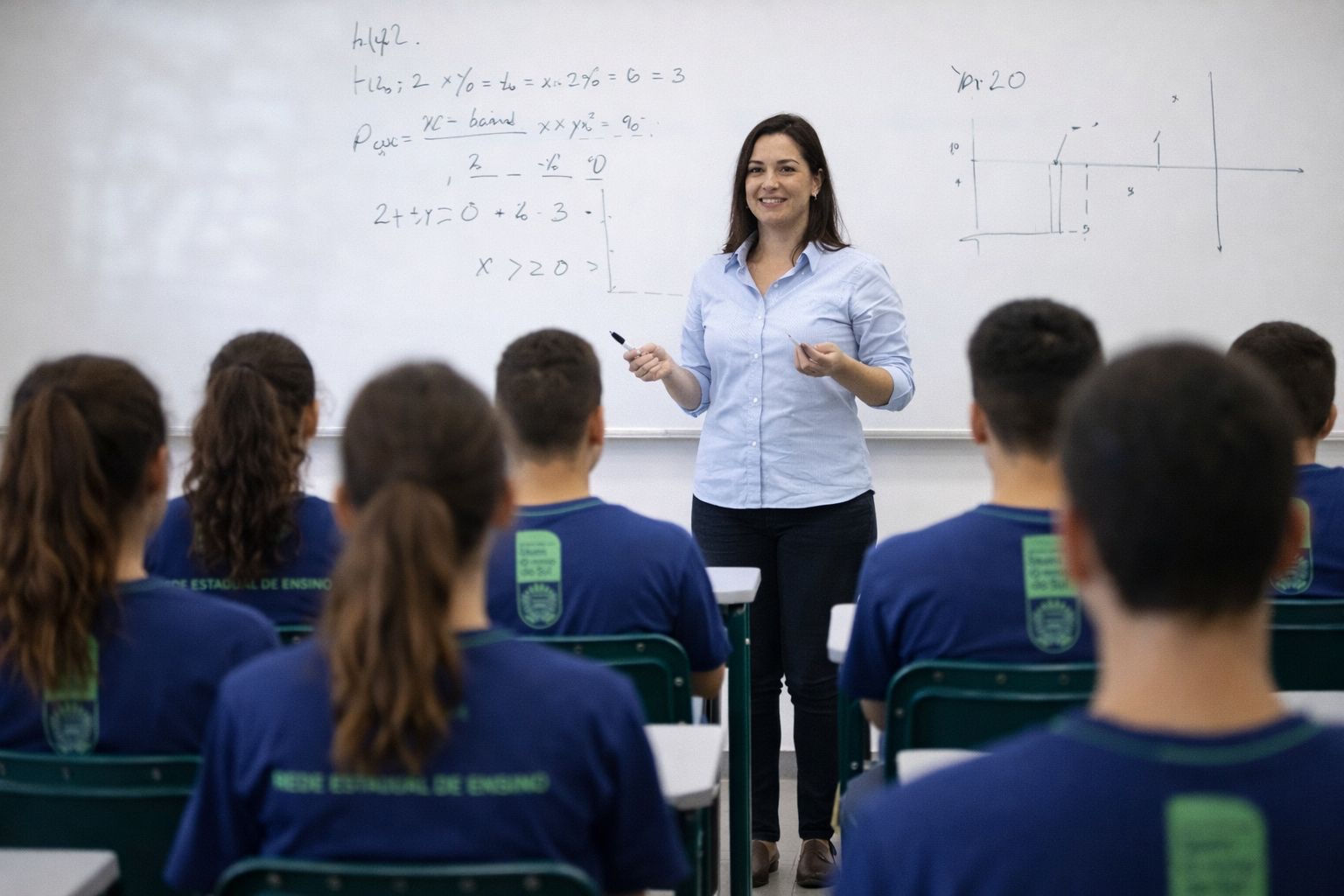 Professora da Rede Estadual em sala de aula, imagem ilustrativa do concurso SED-MS